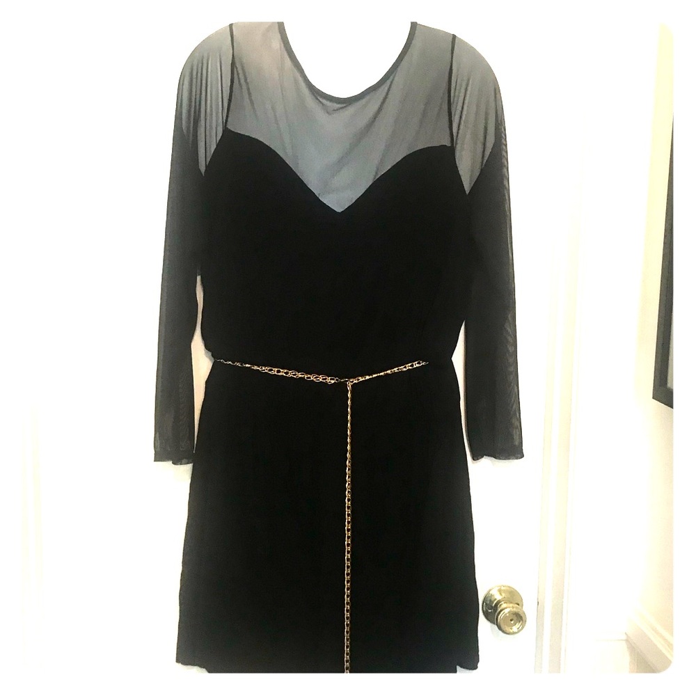 Black dress short one piece